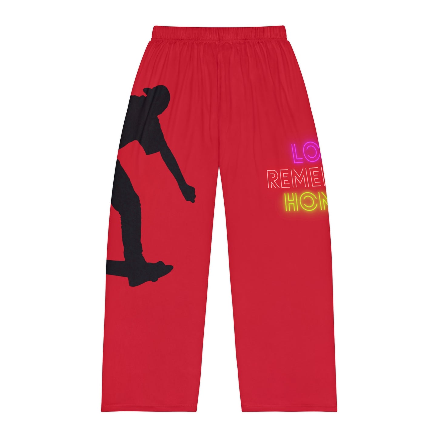 Men's Pajama Pants: Skateboarding Dark Red