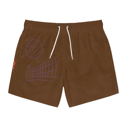 Swim Trunks: Volleyball Brown