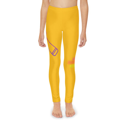 Youth Full-Length Leggings: Music Yellow