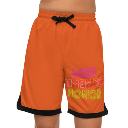 Basketball Rib Shorts: Lost Remember Honor Orange