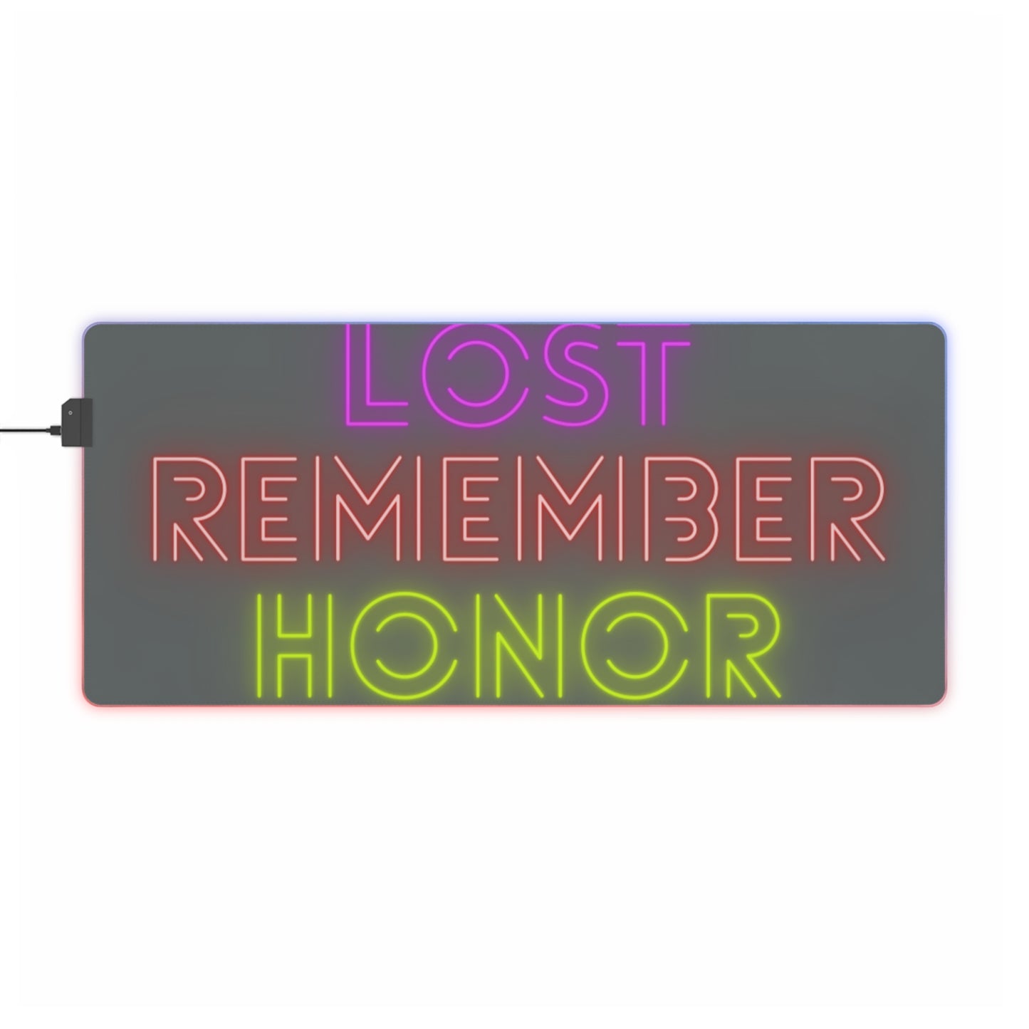 LED Gaming Mouse Pad: Lost Remember Honor Dark Grey