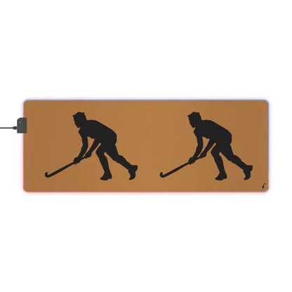 LED Gaming Mouse Pad: Hockey Lite Brown