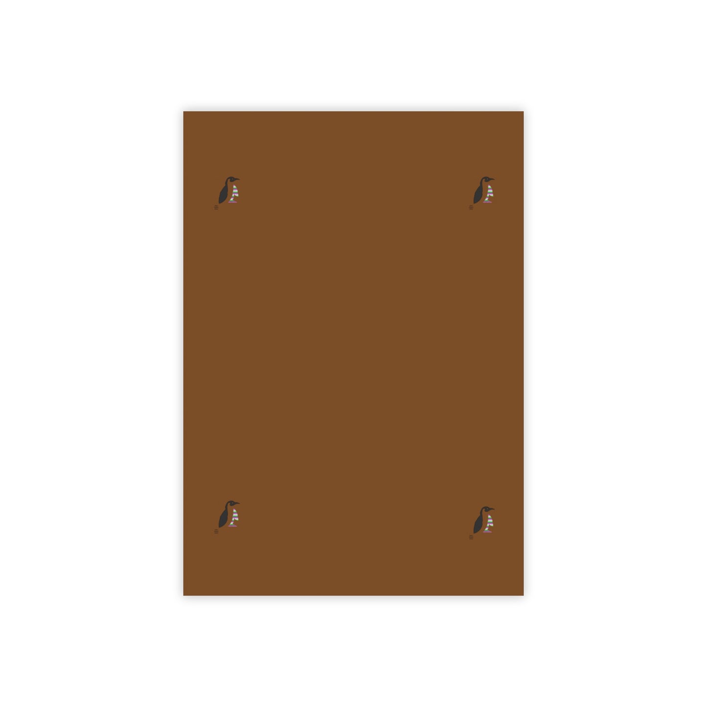 Post-it® Note Pads: Crazy Penguin World Logo Brown