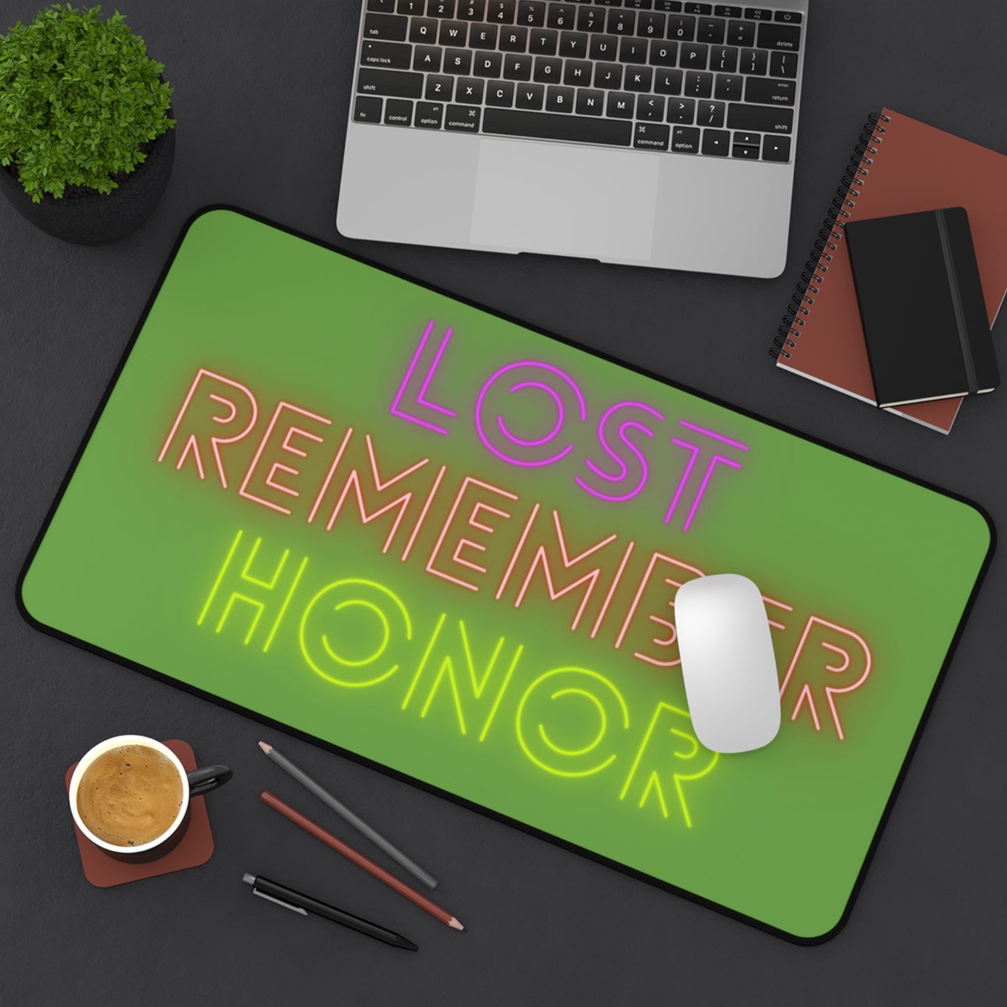 Desk Mat: Lost Remember Honor Green