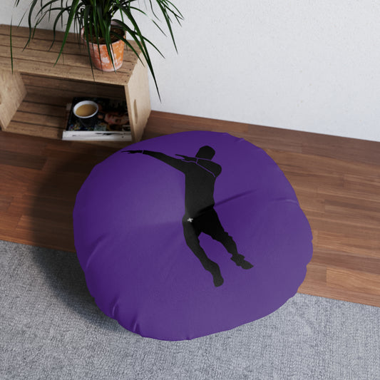 Tufted Floor Pillow, Round: Dance Purple