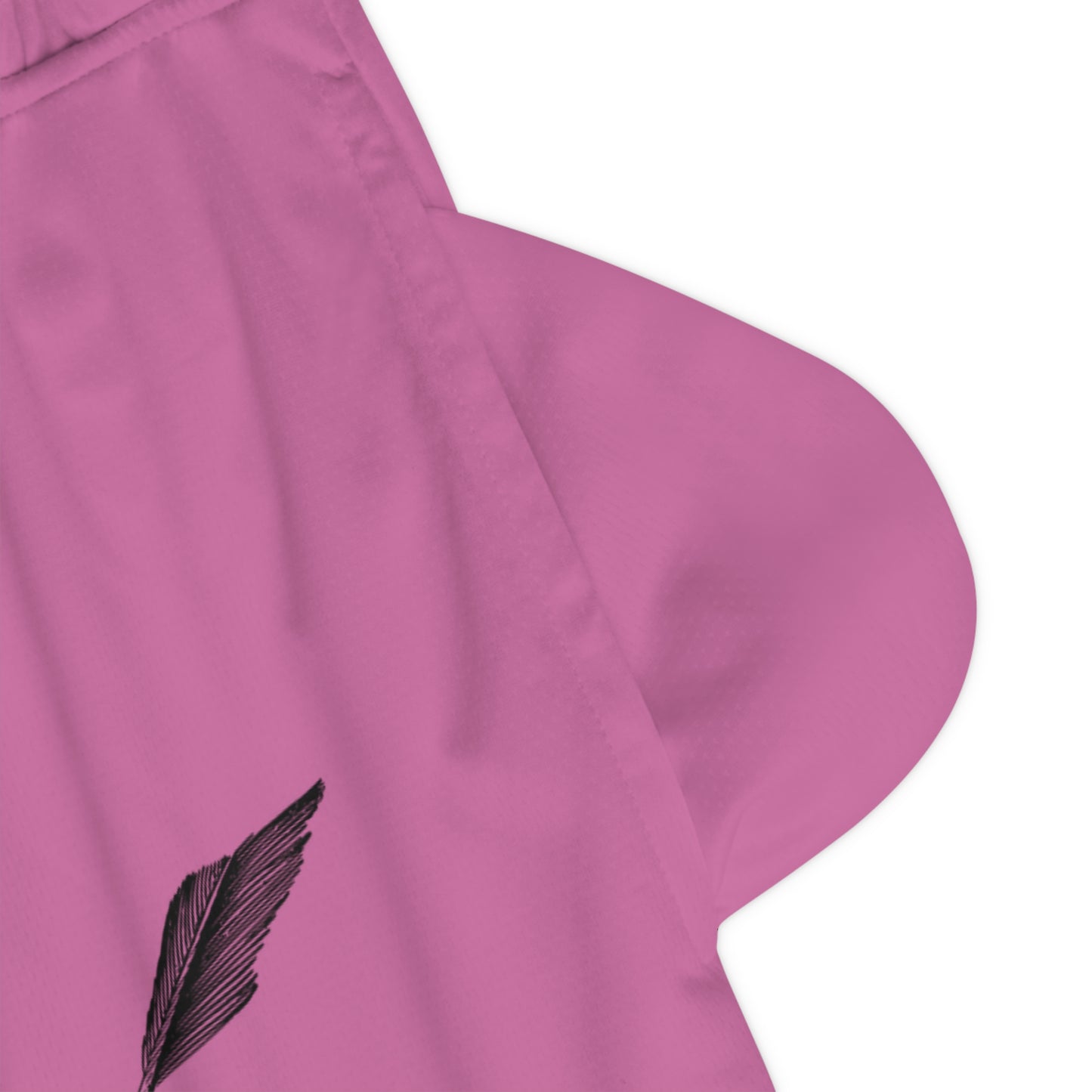 Basketball Rib Shorts: Writing Lite Pink