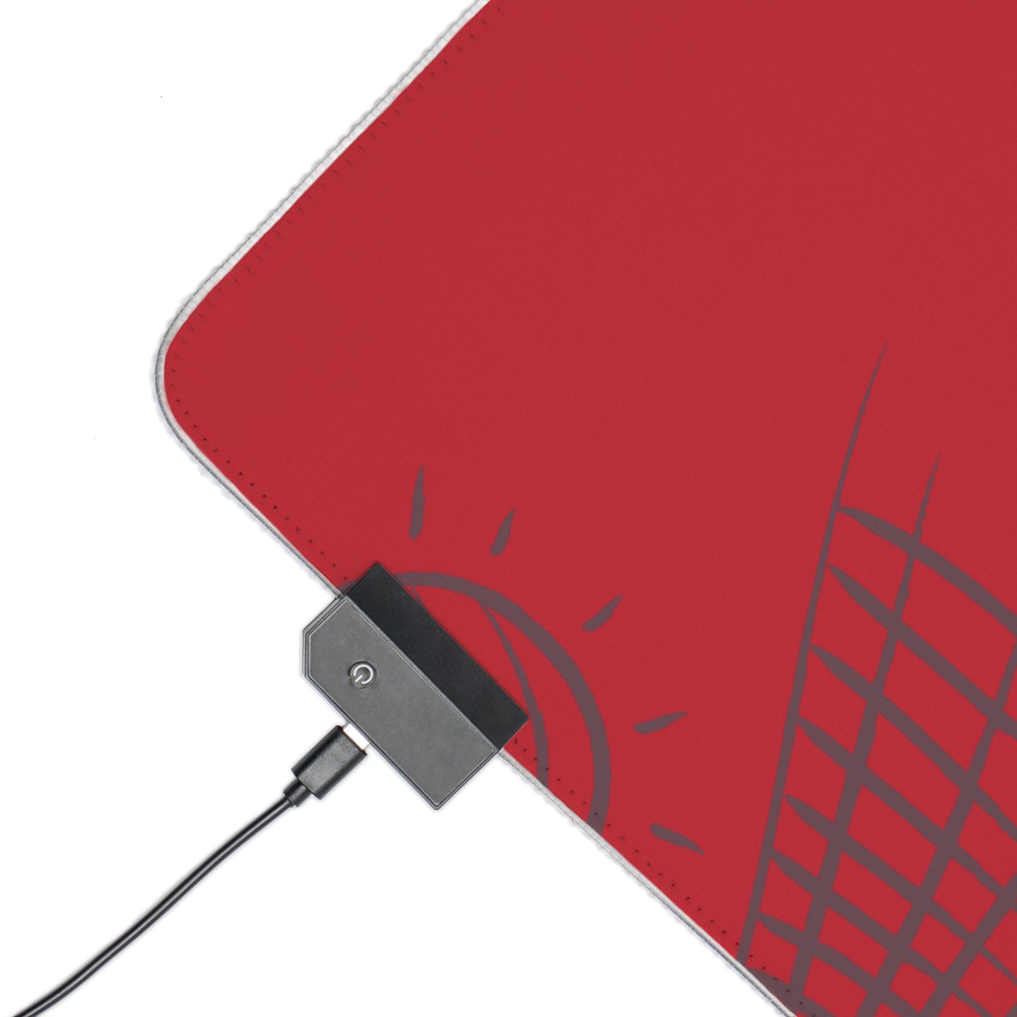 LED Gaming Mouse Pad: Volleyball Dark Red