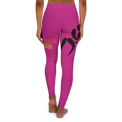 Women's Spandex Leggings: Wrestling Pink