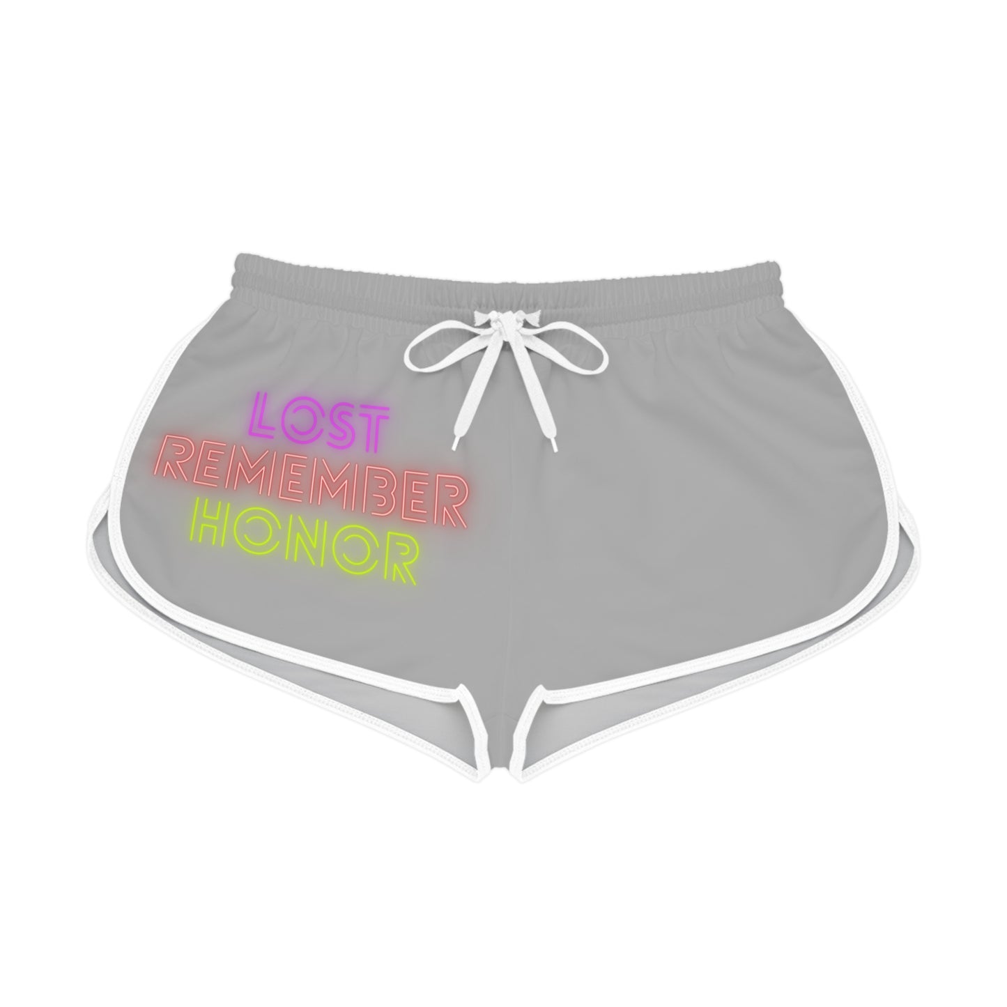 Women's Relaxed Shorts: Lost Remember Honor Lite Grey