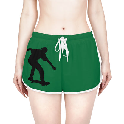 Women's Relaxed Shorts: Skateboarding Dark Green