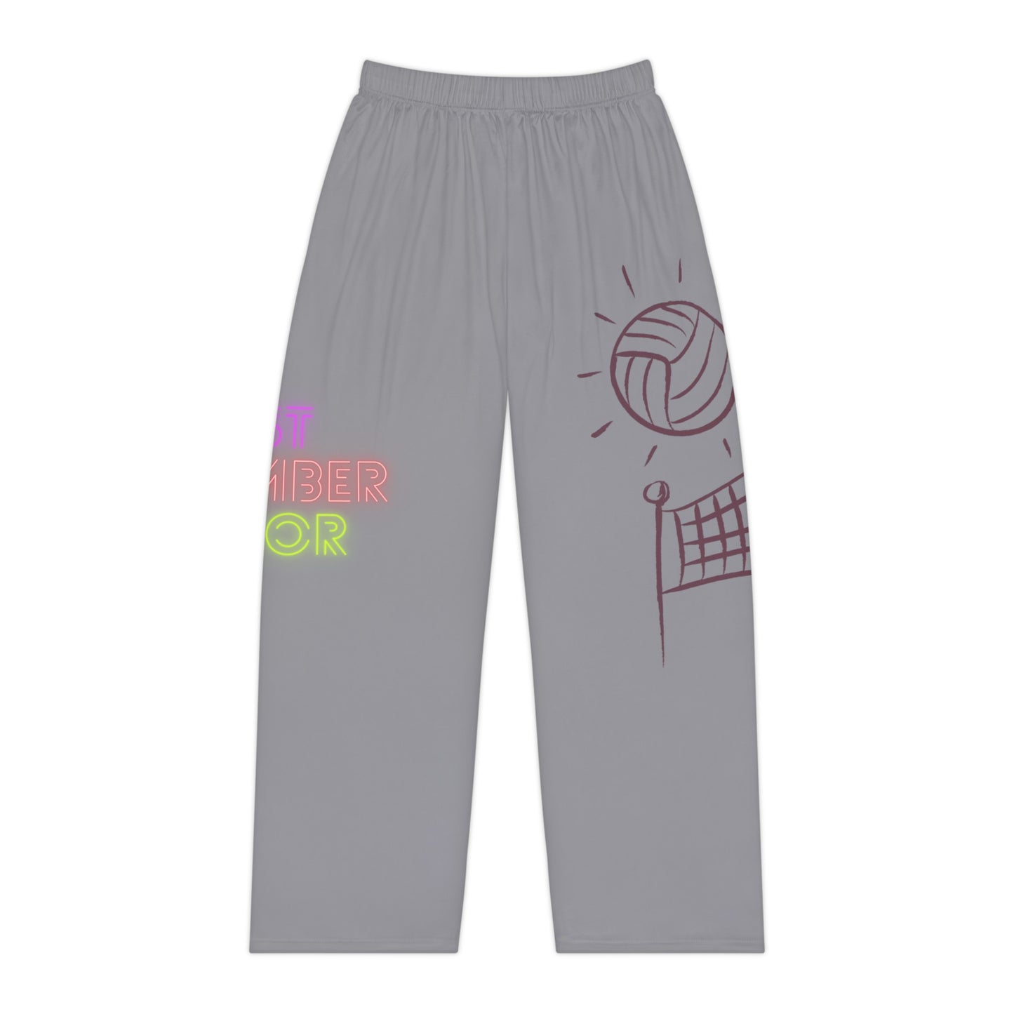 Pambabaeng Pajama Pantalon: Volleyball Gray 