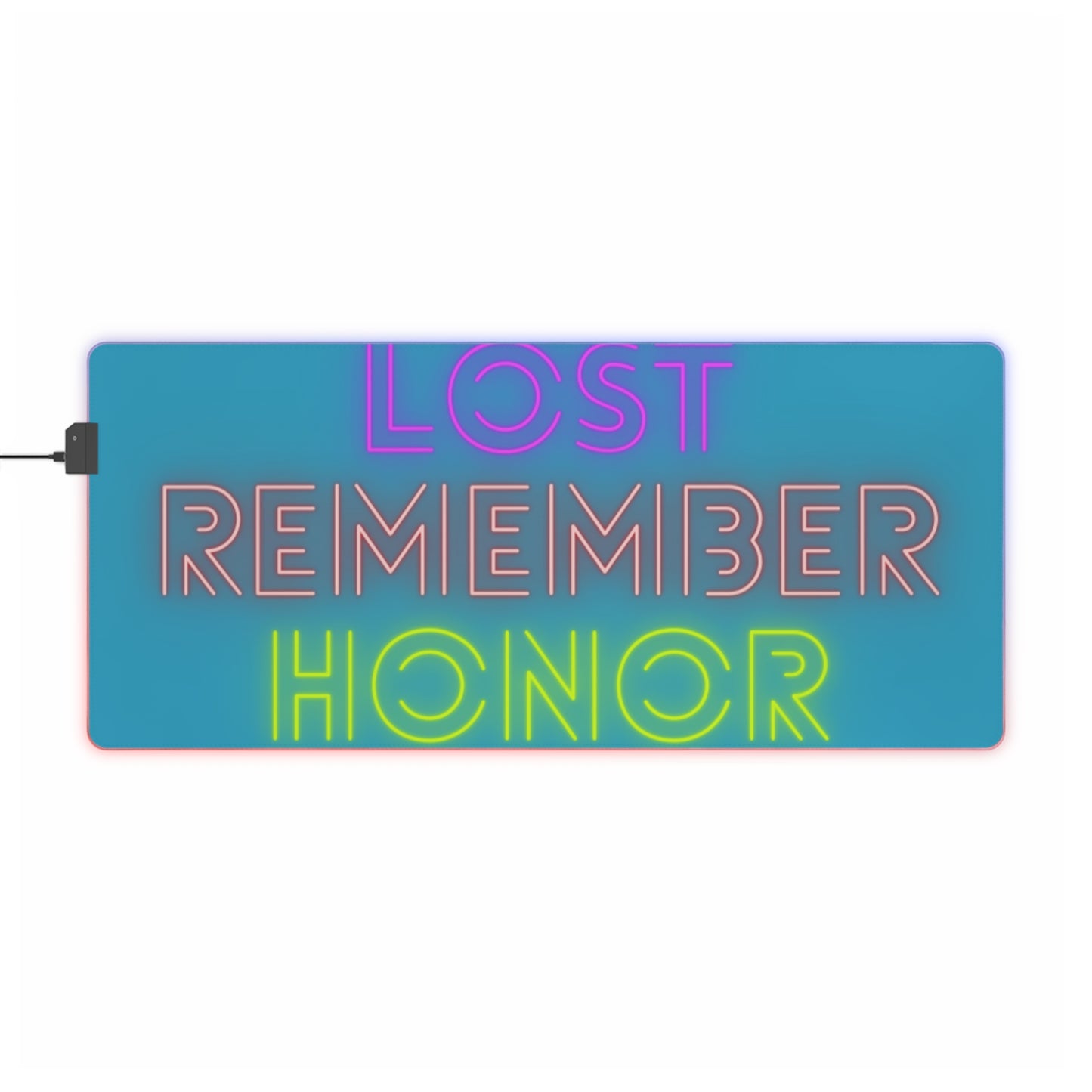 LED Gaming Mouse Pad: Lost Remember Honor Turquoise