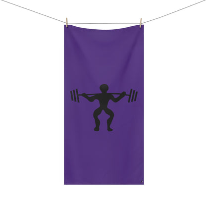 Mink-Cotton Towel: Weightlifting Purple