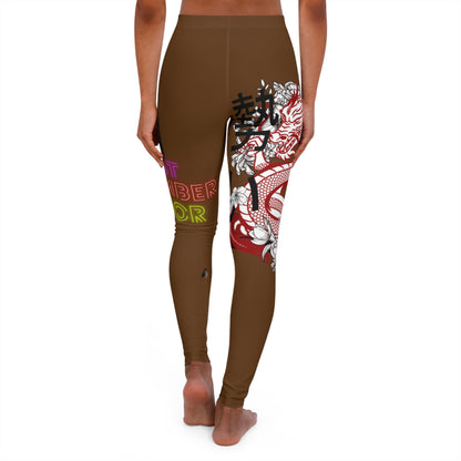 Women's Spandex Leggings: Dragons Brown