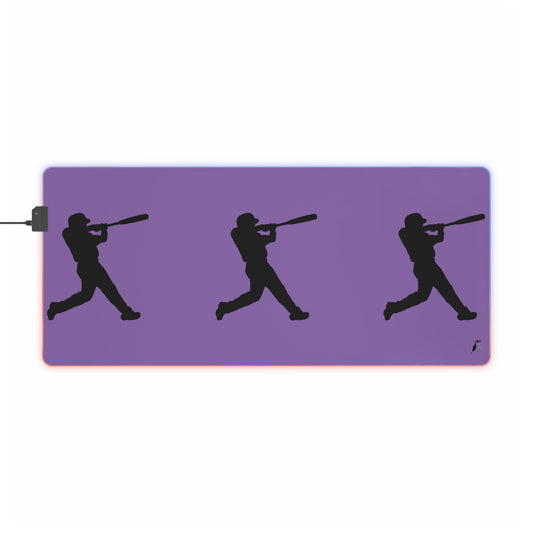 LED Gaming Mouse Pad: Baseball Lite Purple