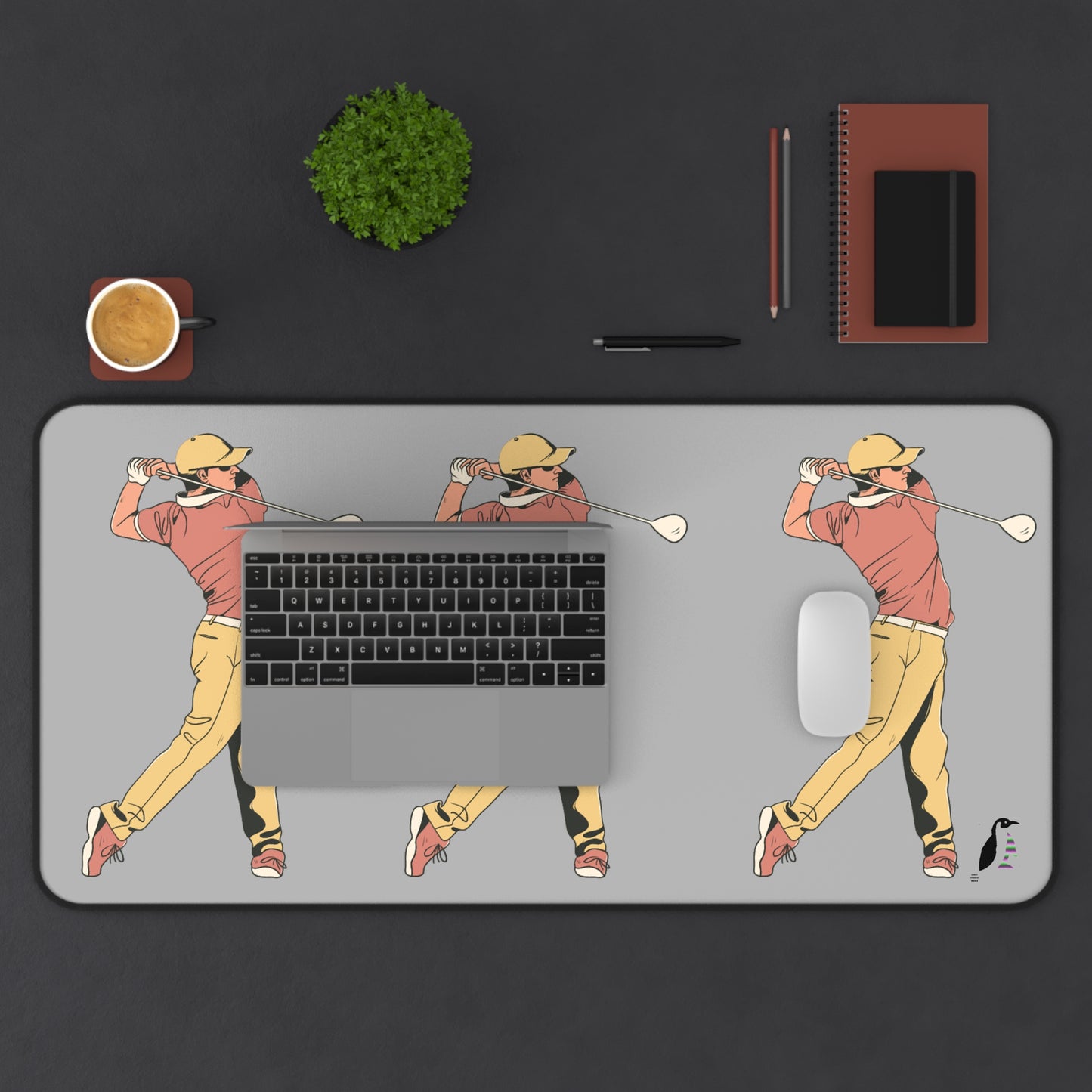 Desk Mat: Golf Lite Grey