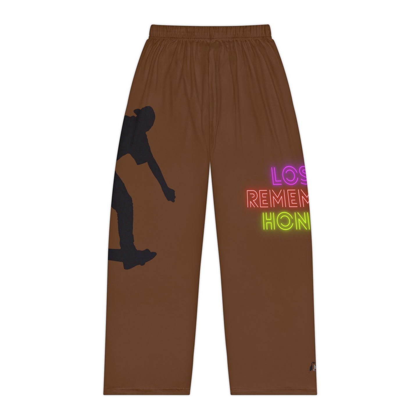 Pambabaeng Pajama Pants: Skateboarding Brown 