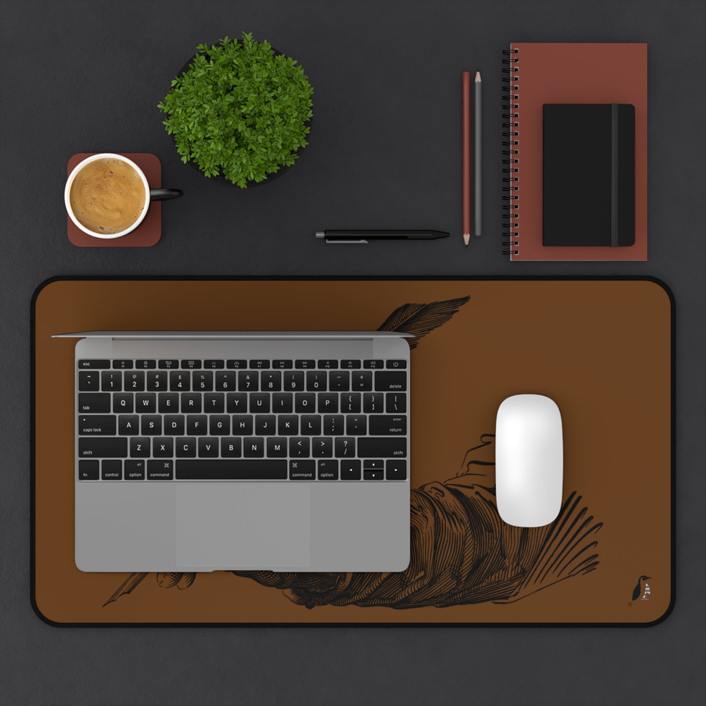 Desk Mat: Writing Brown