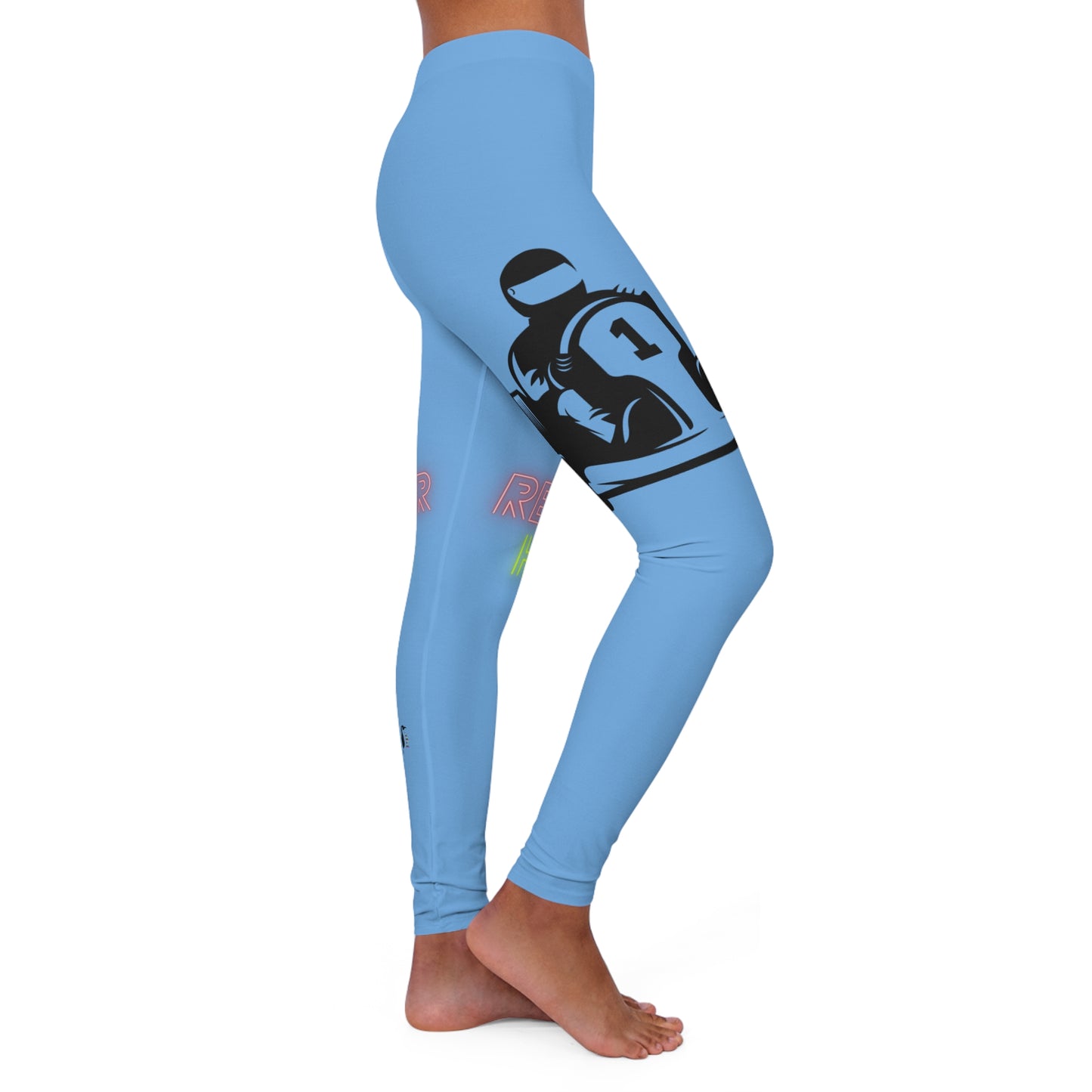 Women's Spandex Leggings: Racing Lite Blue