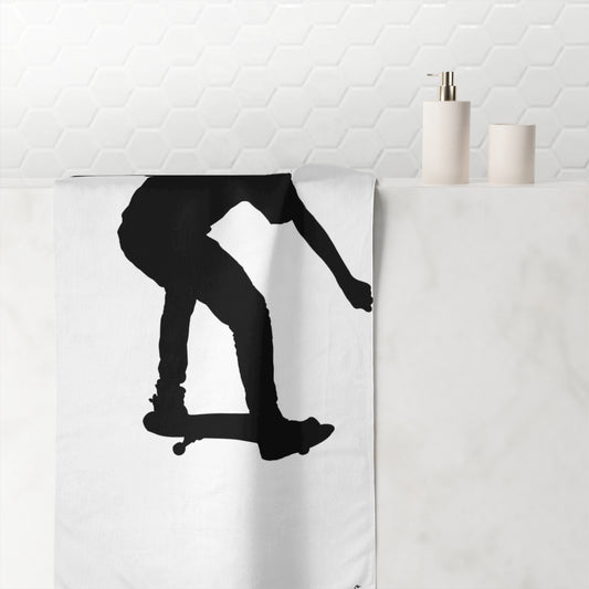 Mink-Cotton Towel: Skateboarding White
