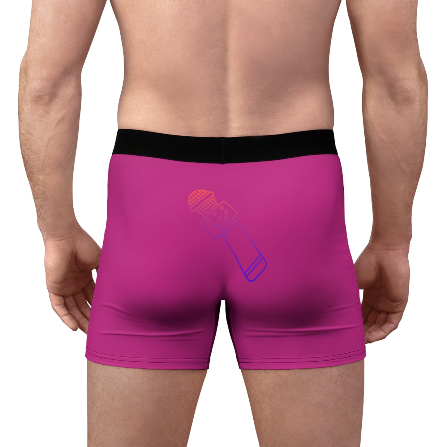 Men's Boxer Briefs: Music Pink