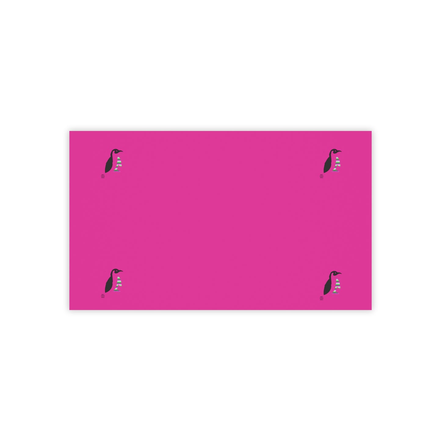 Post-it® Note Pads: Crazy Penguin World Logo Pink