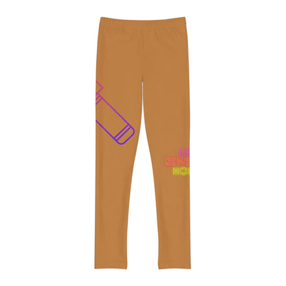 Youth Full-Length Leggings: Music Lite Brown