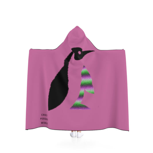Hooded Blanket: Crazy Penguin World Logo Lite Pink