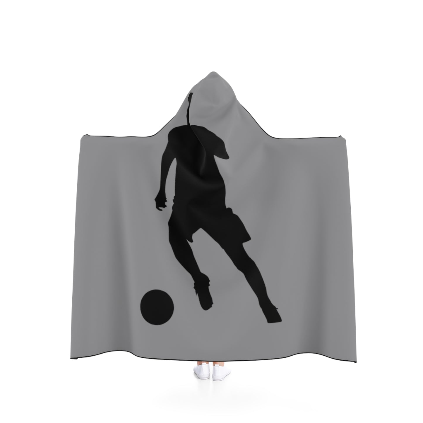 Hooded Blanket: Soccer Grey