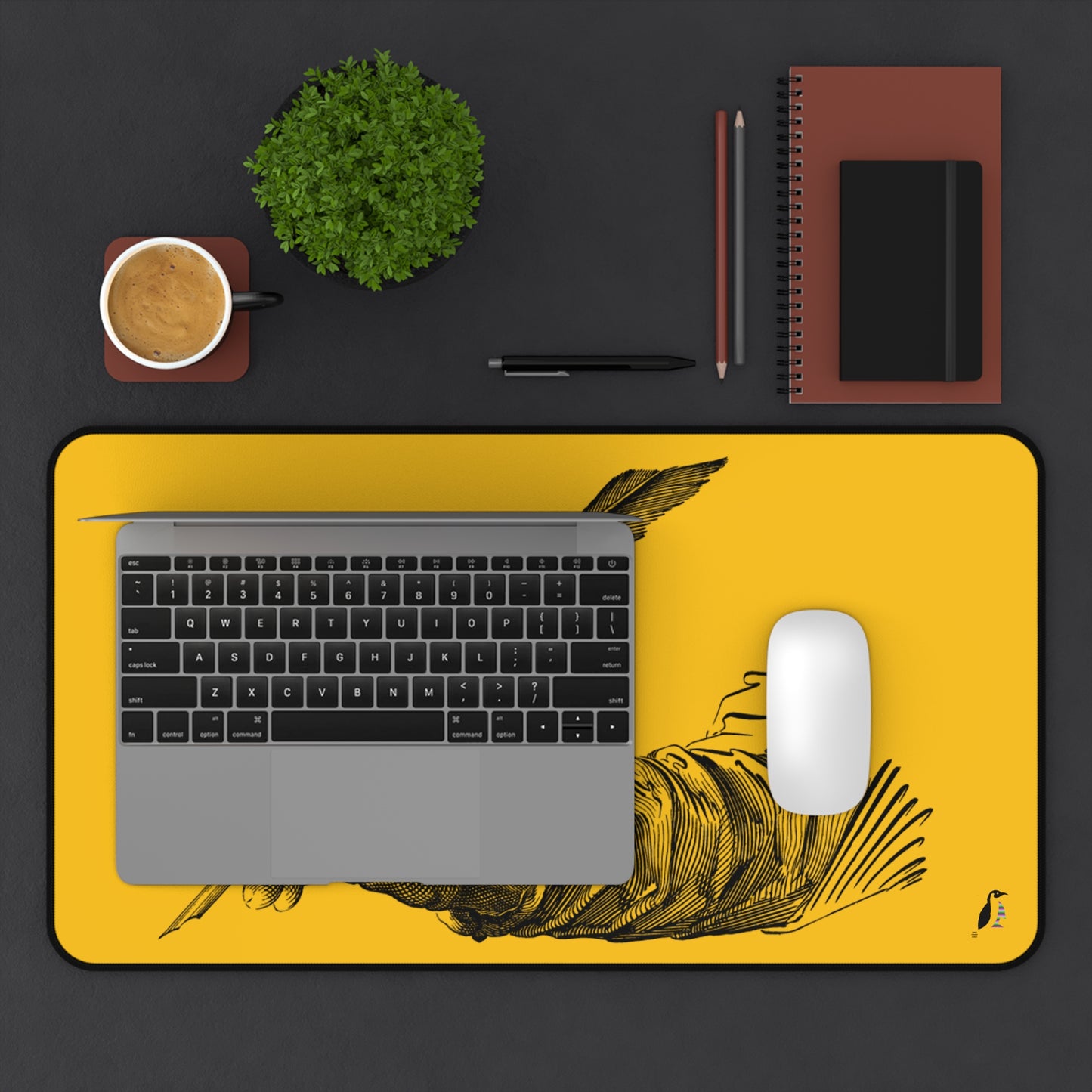 Desk Mat: Writing Yellow