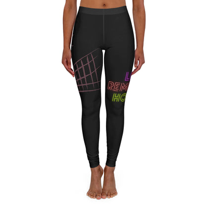 Women's Spandex Leggings: Volleyball Black