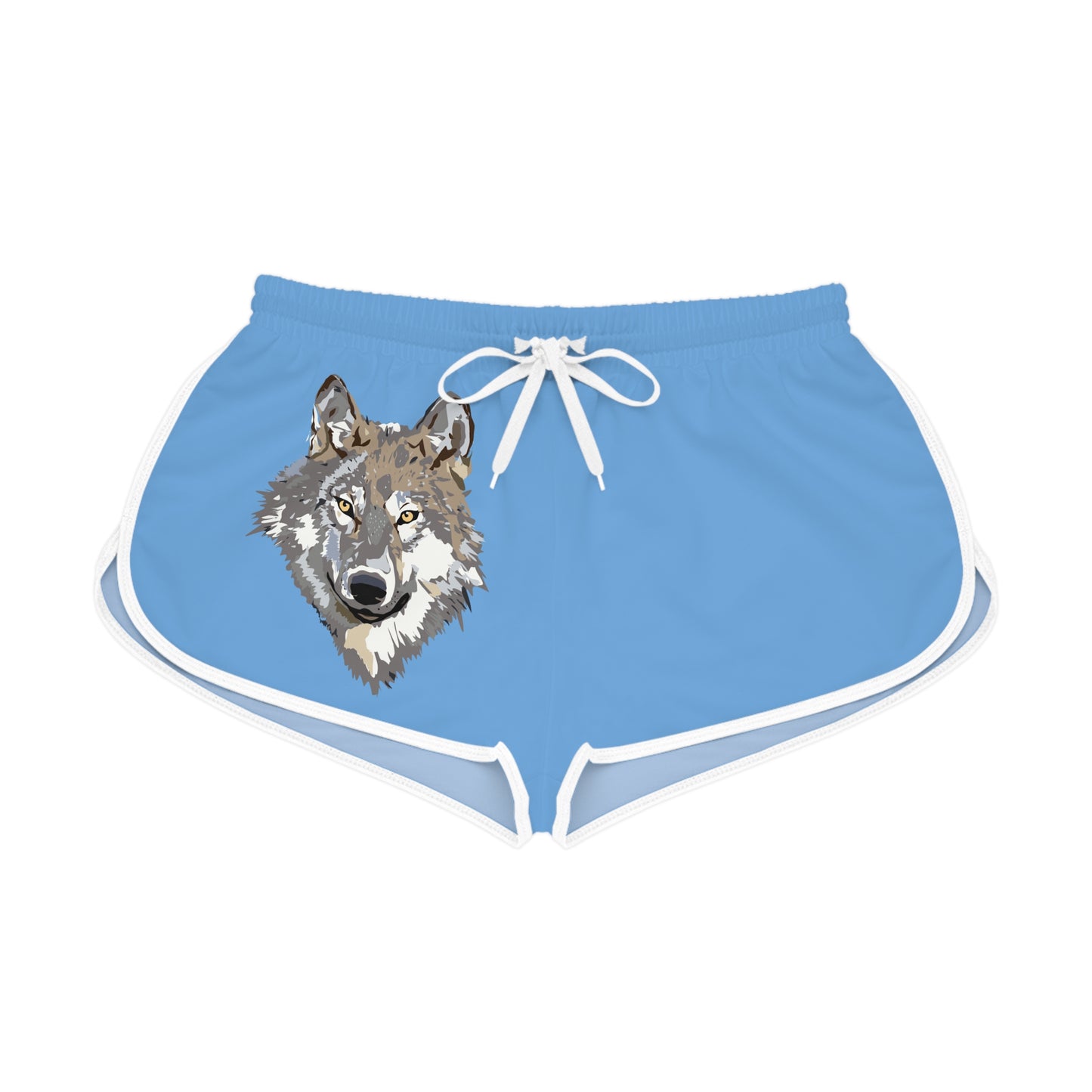 Women's Relaxed Shorts: Wolves Lite Blue