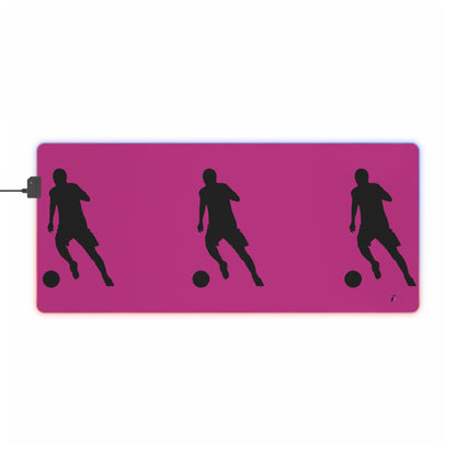 LED Gaming Mouse Pad: Soccer Pink