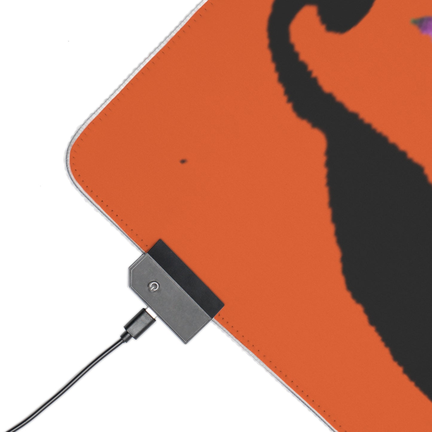 LED Gaming Mouse Pad: Crazy Penguin World Logo Orange