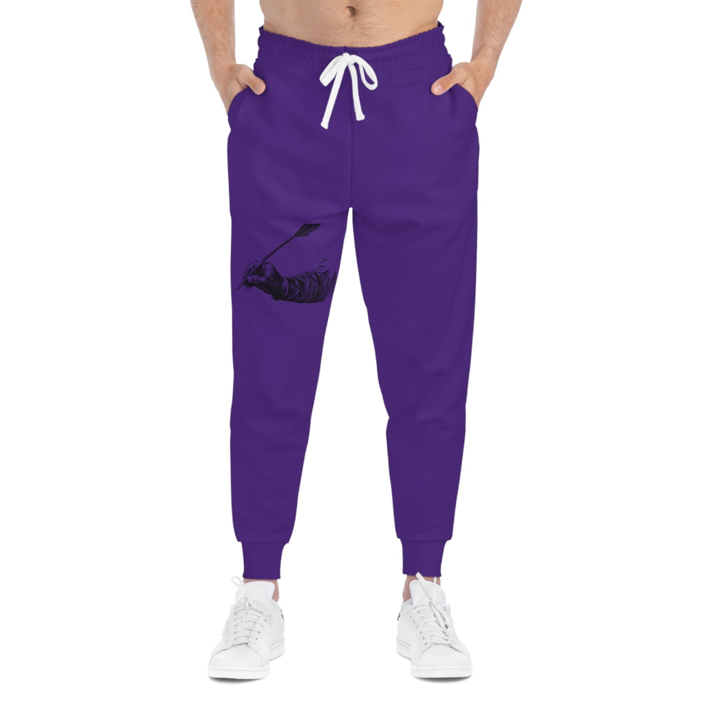 Athletic Joggers: Writing Purple