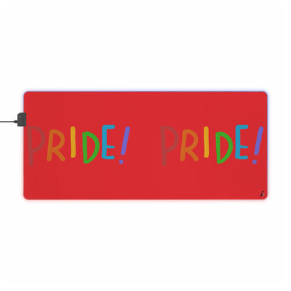 LED Gaming Mouse Pad: LGBTQ Pride Red