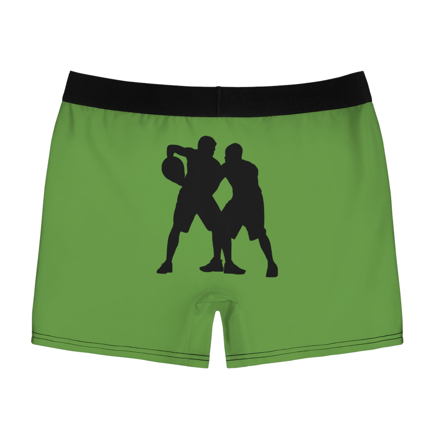 Men's Boxer Briefs: Basketball Green