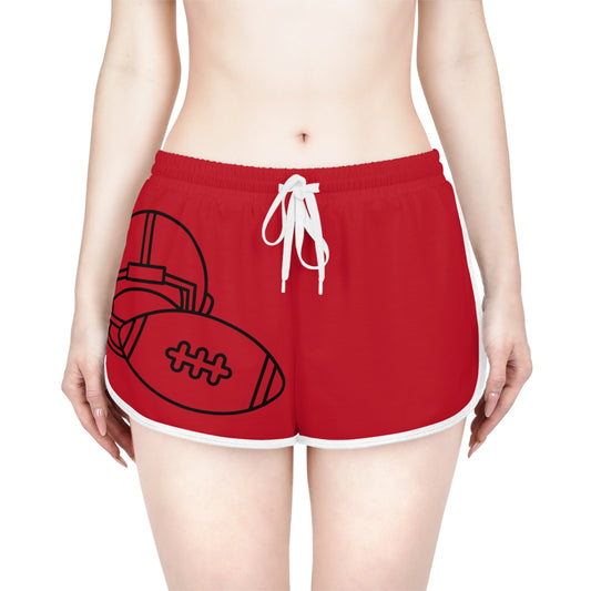 Women's Relaxed Shorts: Football Dark Red