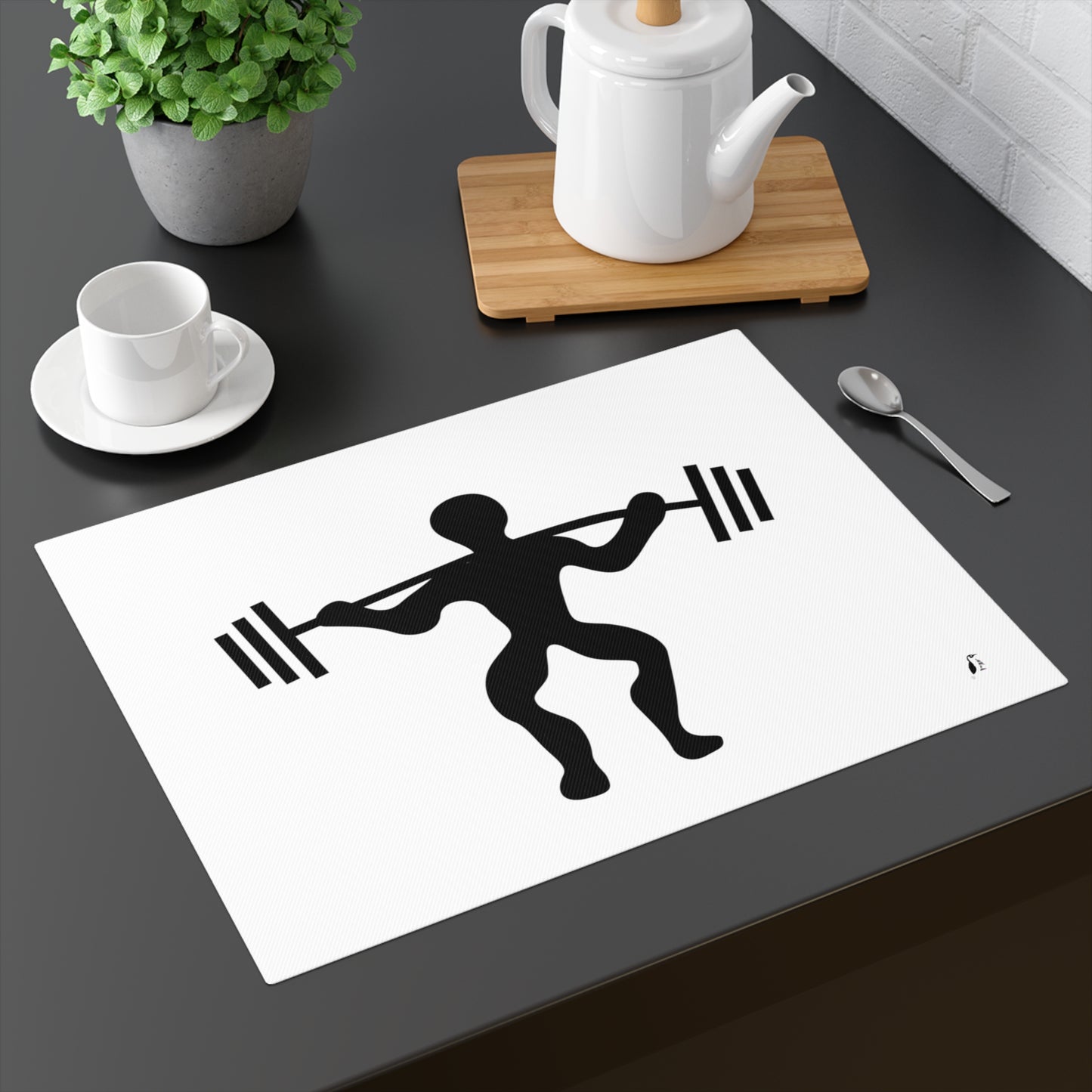 Placemat, 1pc: Weightlifting White