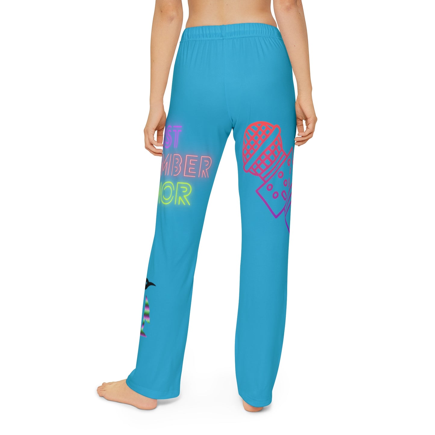 Kids Pajama Pants: Music Turquoise