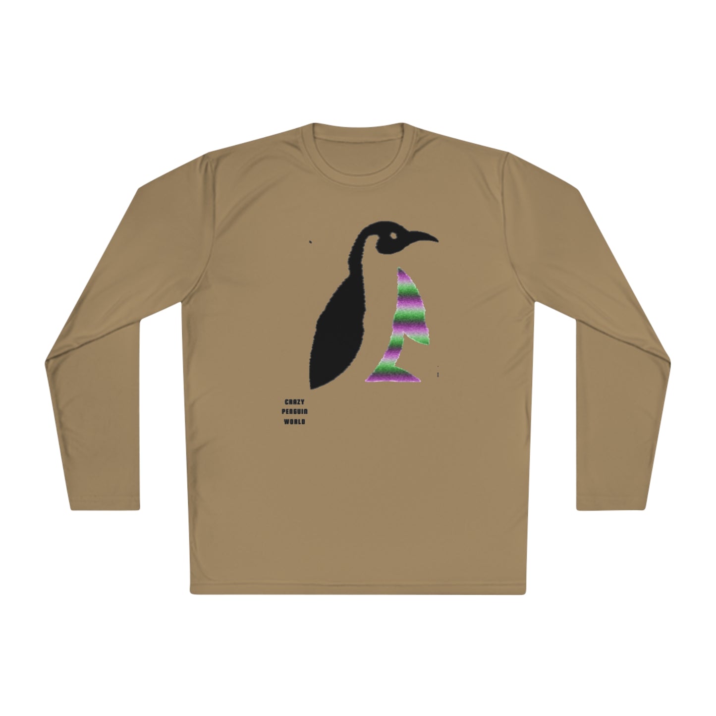 Lightweight Long Sleeve Tee: Crazy Penguin World Logo #1