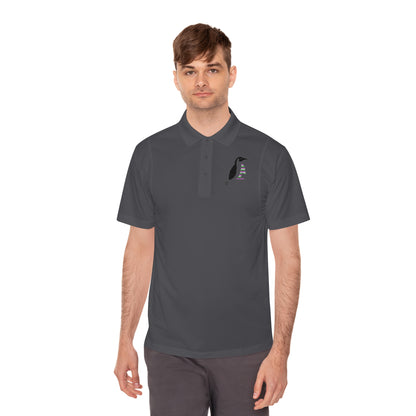 Men's Sport Polo Shirt: Crazy Penguin World Logo #1