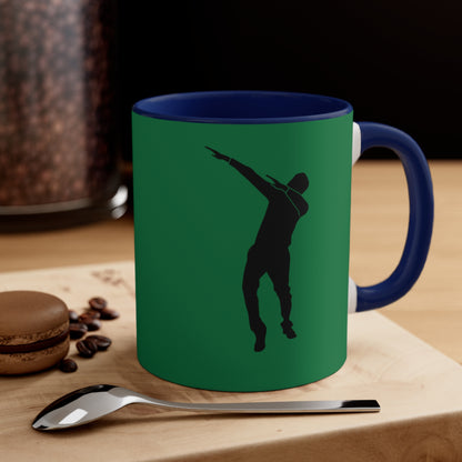 Accent Coffee Mug, 11oz: Dance Dark Green
