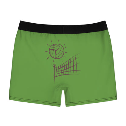 Men's Boxer Briefs: Volleyball Green