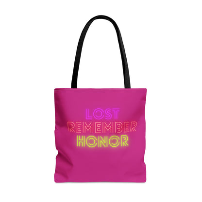 Tote Bag: Lost Remember Honor Pink