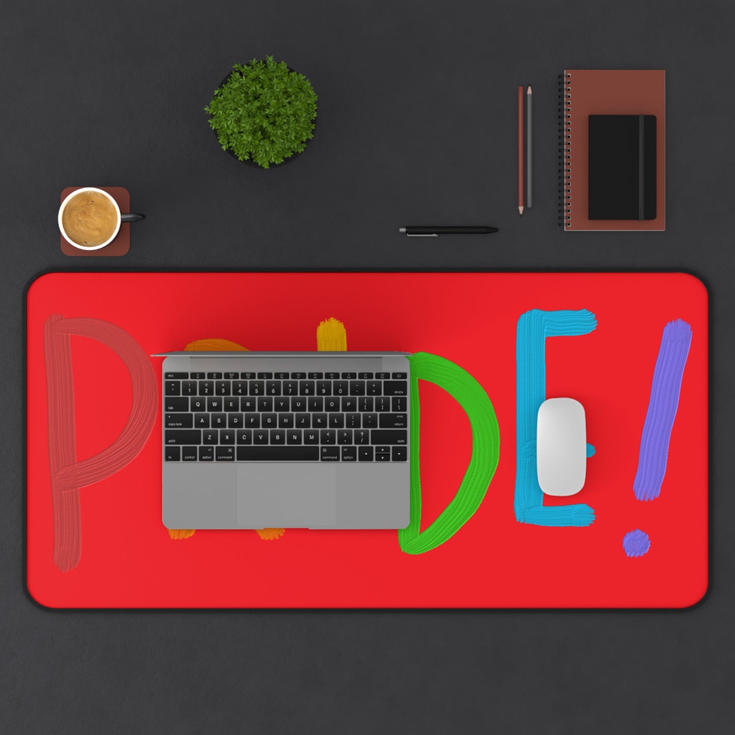 Desk Mat: LGBTQ Pride Red