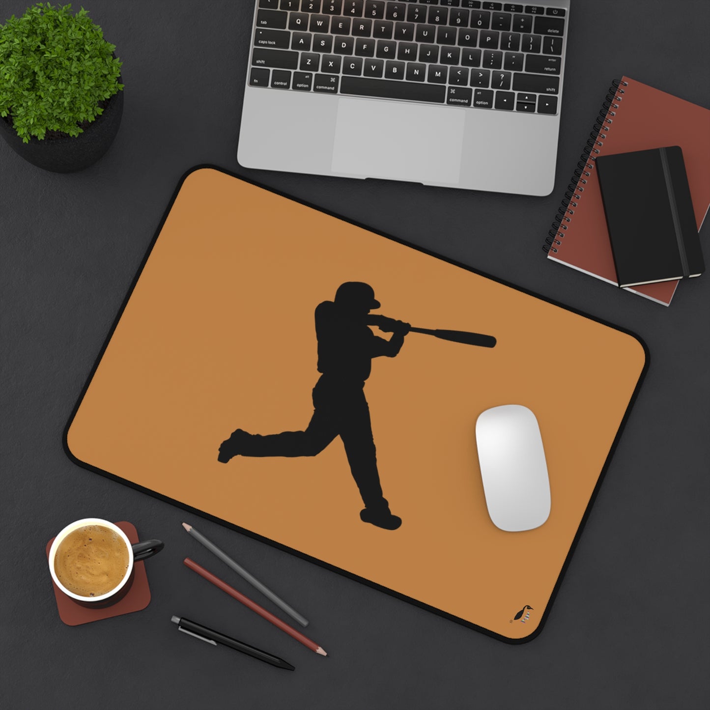 Desk Mat: Baseball Lite Brown