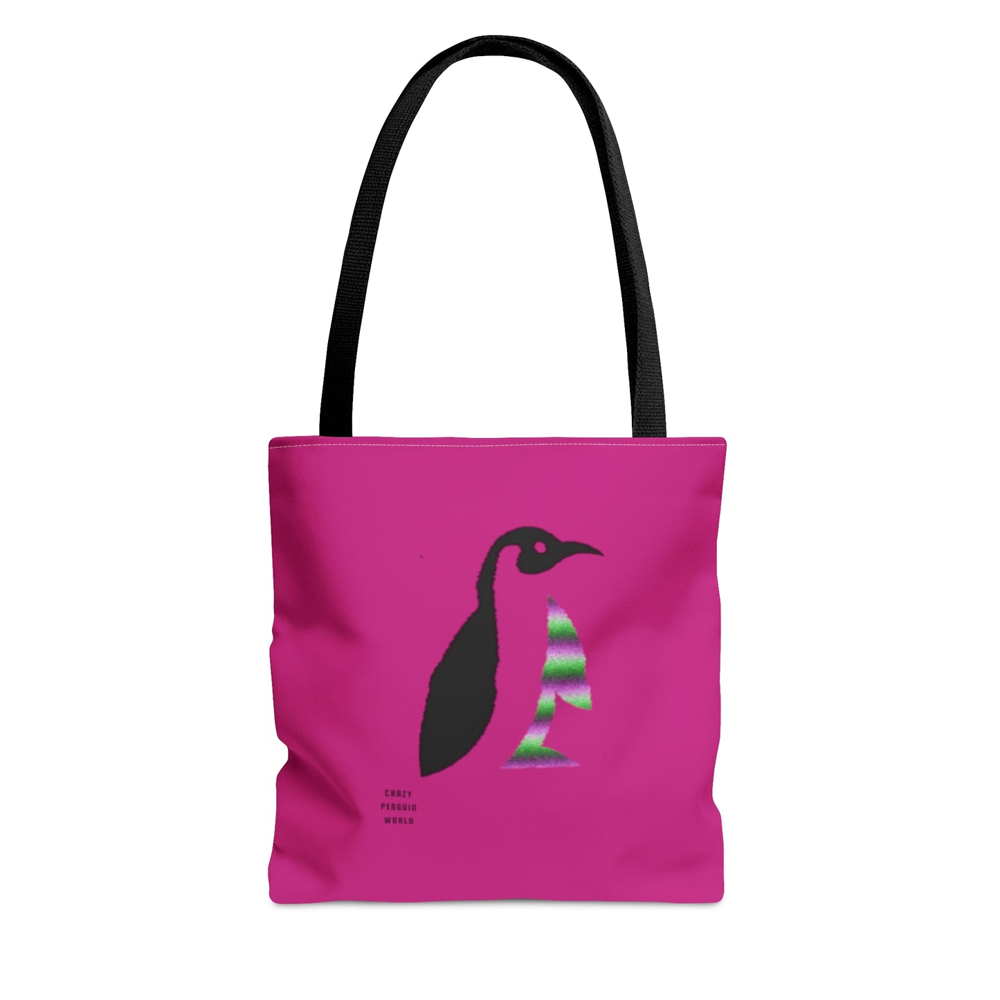 Tote Bag: Crazy Penguin World Logo Pink