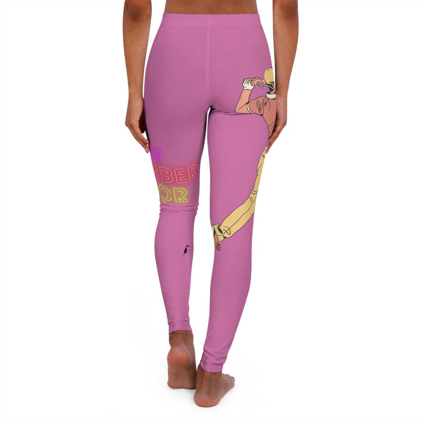 Women's Spandex Leggings: Golf Lite Pink