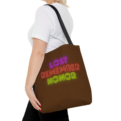 Tote Bag: Lost Remember Honor Brown